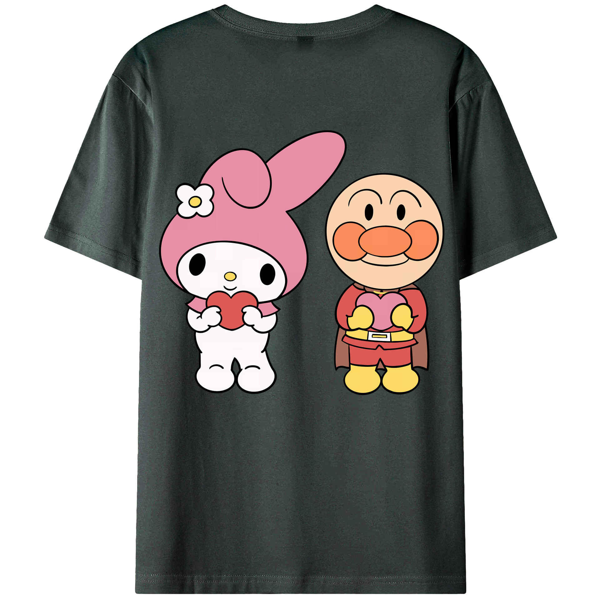 （画像用） アンパンマン Anpanman 綿100％ メンズ半袖Tシャツ（バックプリント） 通気性